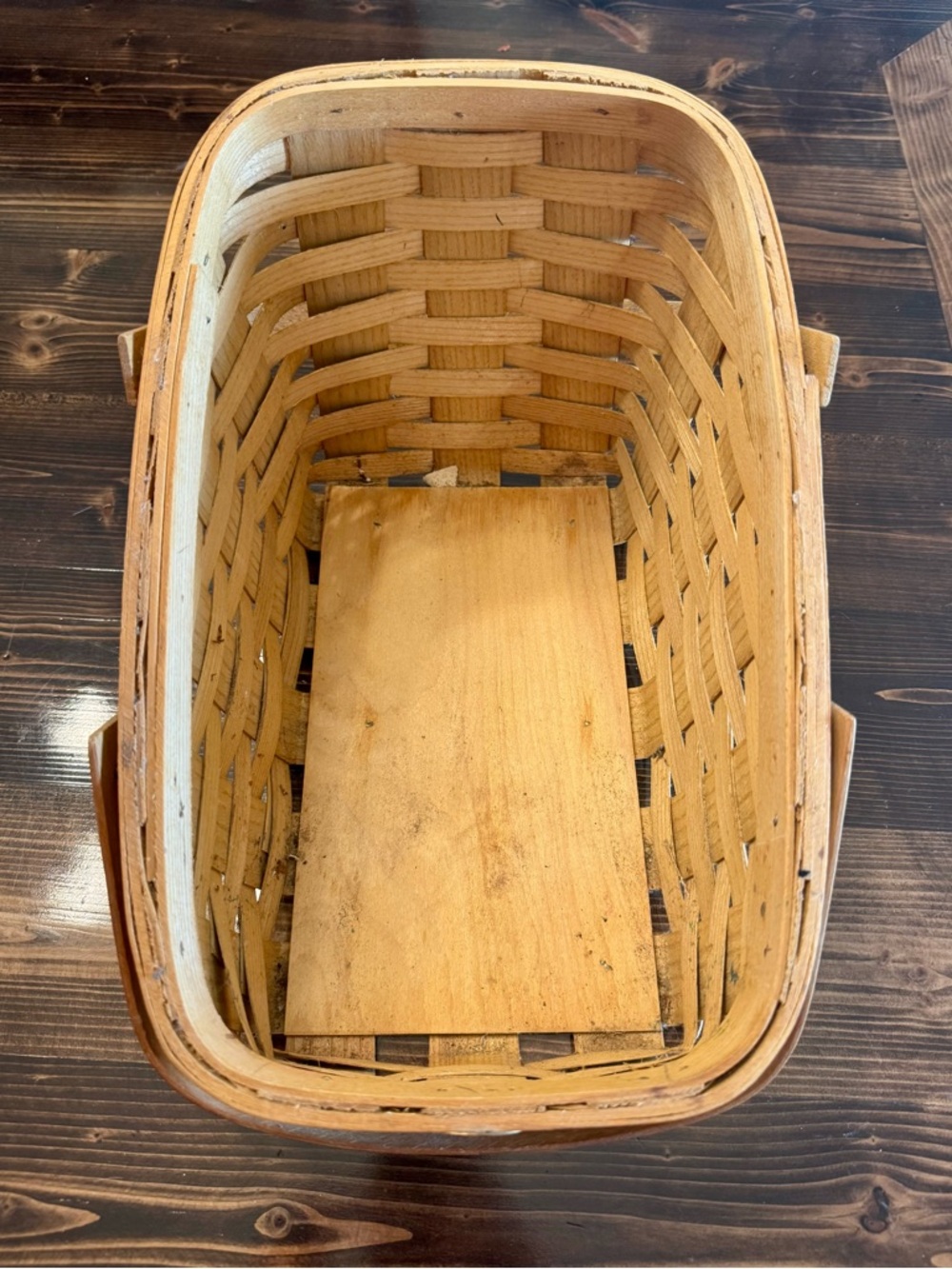 Vintage Peterboro Basket Co. Large Handled Slanted Vegetable Basket - Picture 5 of 9